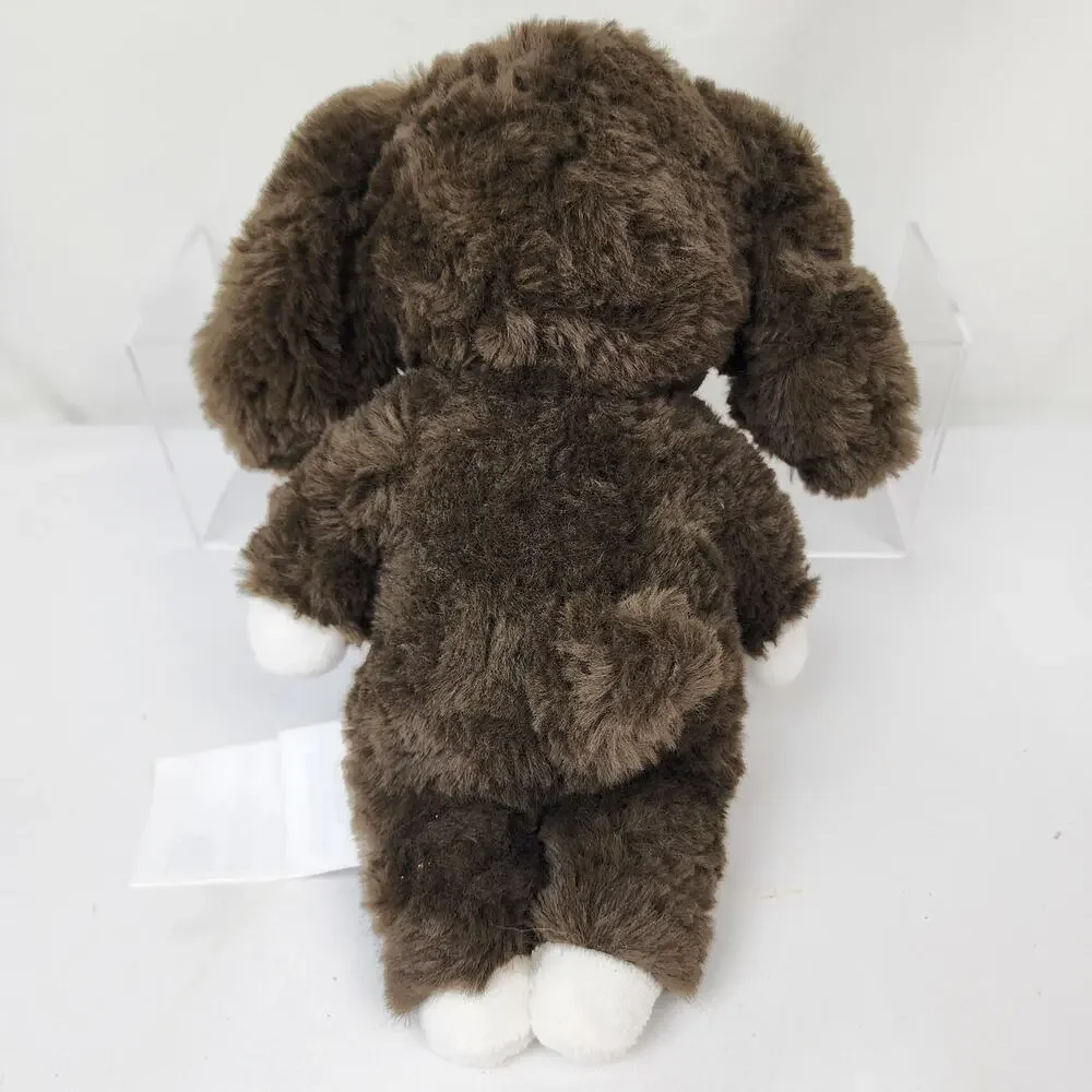 Little Miracles Brown White Puppy Dog with Bow Tie Plush 11